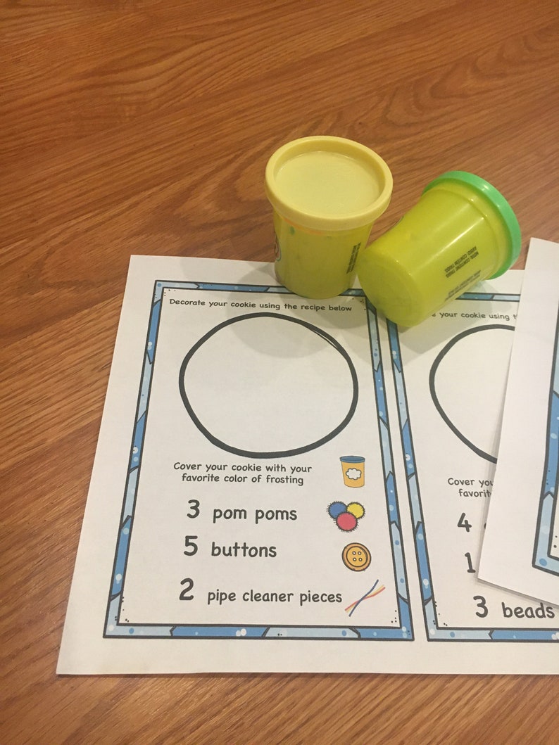 Cookie Playdough Mat Bakery Theme Playdough Playdough Etsy