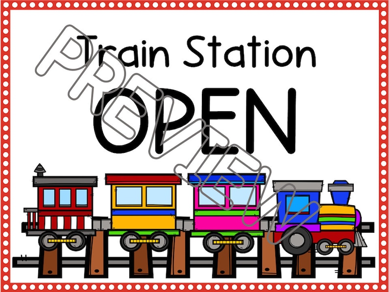 Train Station Dramatic Play, Pretend Play, Printable Play Kit, for ...