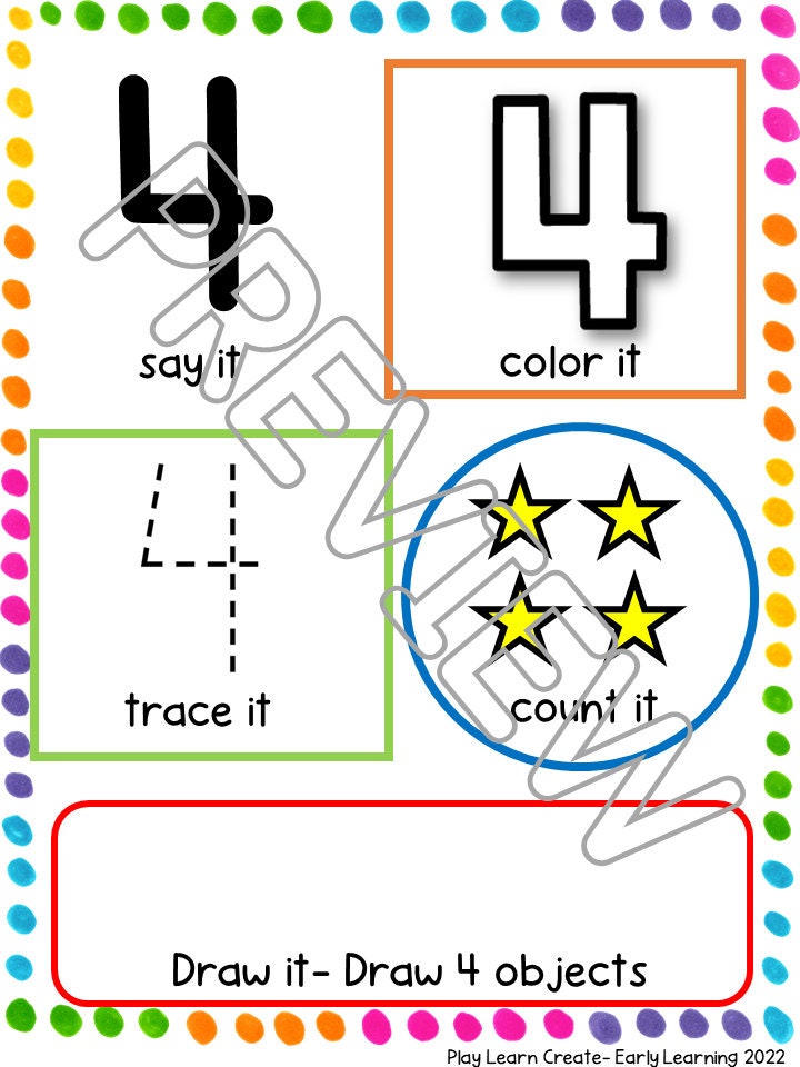 Number Activity Book, Number Printables for Preschool Math ...