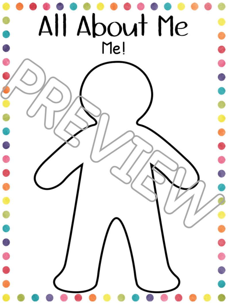 All About Me Theme Playdough Mats, All About Me Activities, Preschool