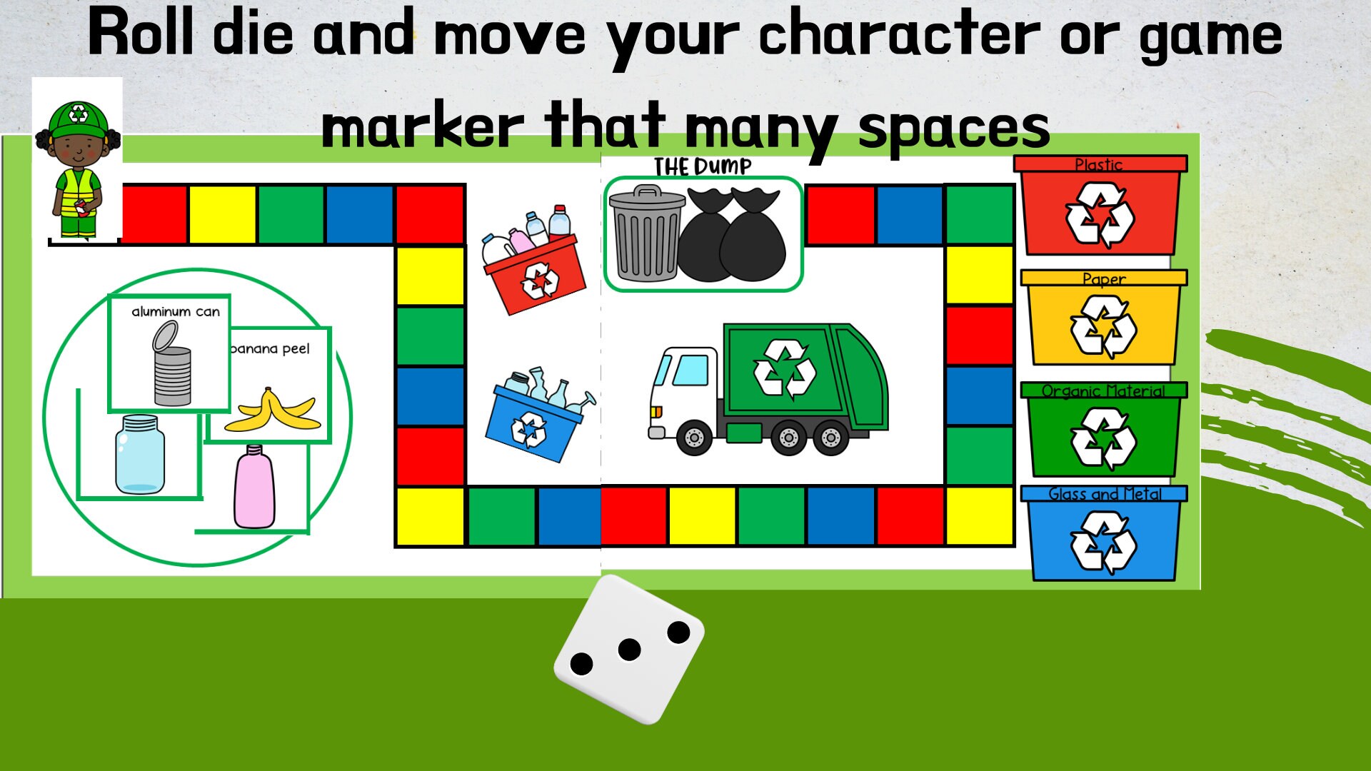 Recycling Learning Bundle, Printable Recycling Lesson, Preschool