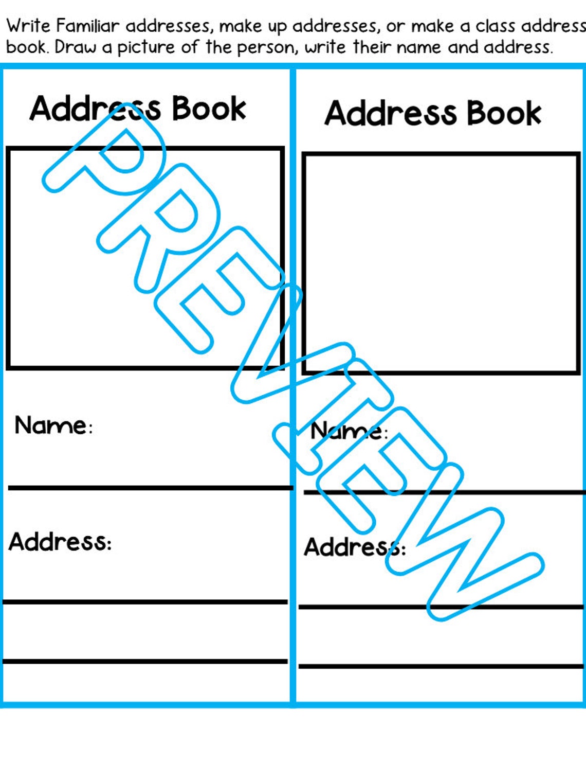 Post Office Dramatic Play Set, Printable Play, Pretend Play Kit