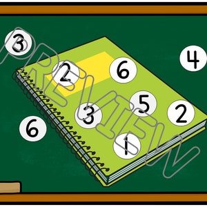 Back to School Math Game, Roll and Cover Math Game, Printable Preschool ...