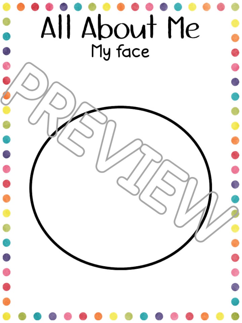 All About Me Theme Playdough Mats, All About Me Activities, Preschool