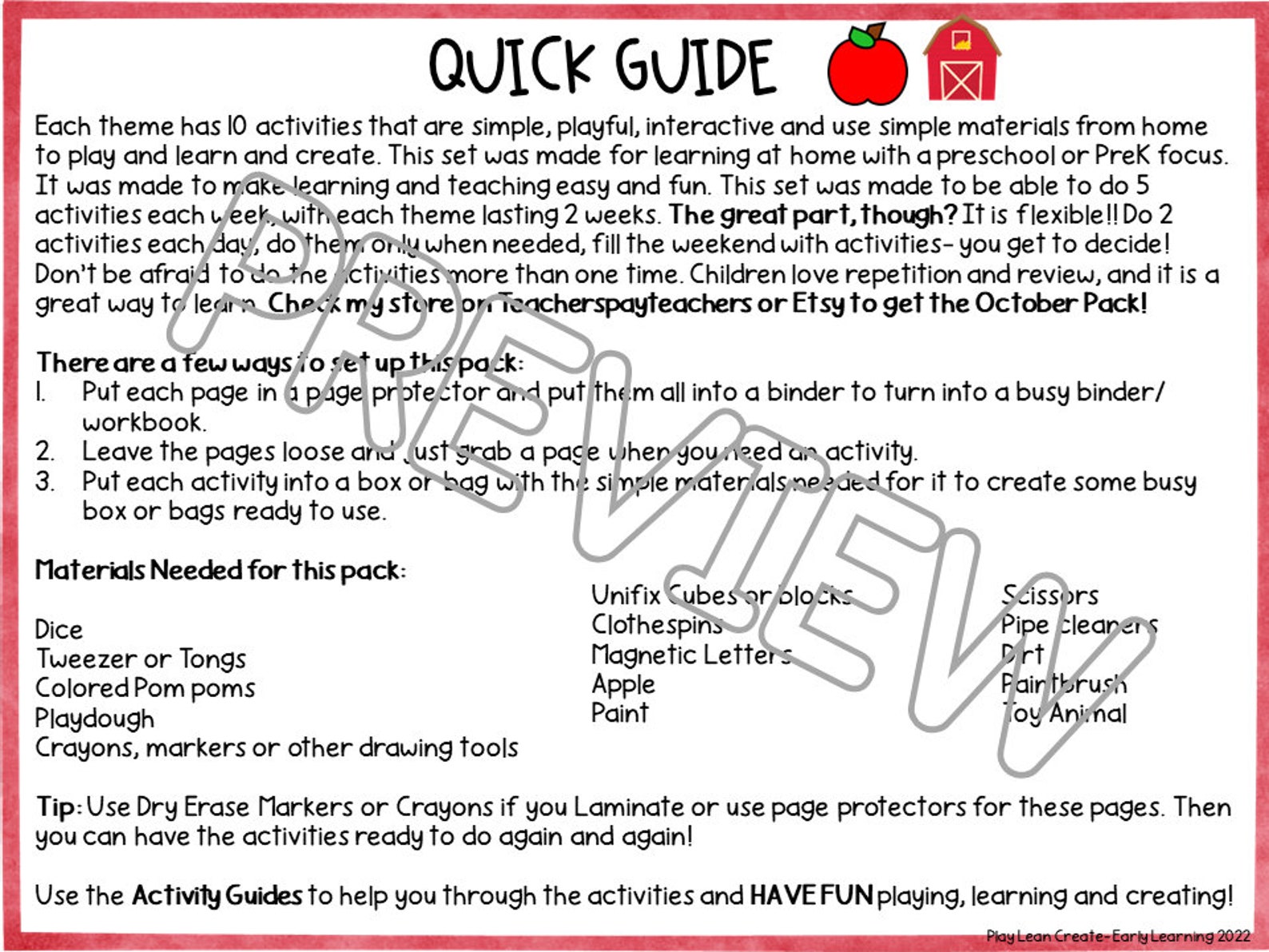 Preschool Learning Binder, Homeschool Learning Binder, Homeschool