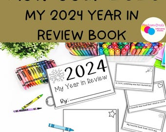 Neujahr 2025 Buch für Kinder, Neujahrsaktivität, 2024 Jahresrückblick, 2025 Neujahrsaktivität für Kinder