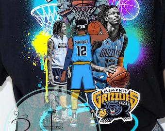 Ja Morant Grizzles Collage PNG