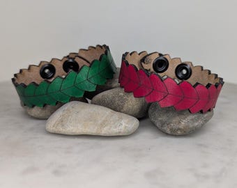 dragon armor leather bracelet