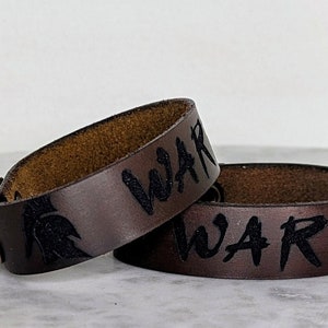 Ares warrior leather bracelet