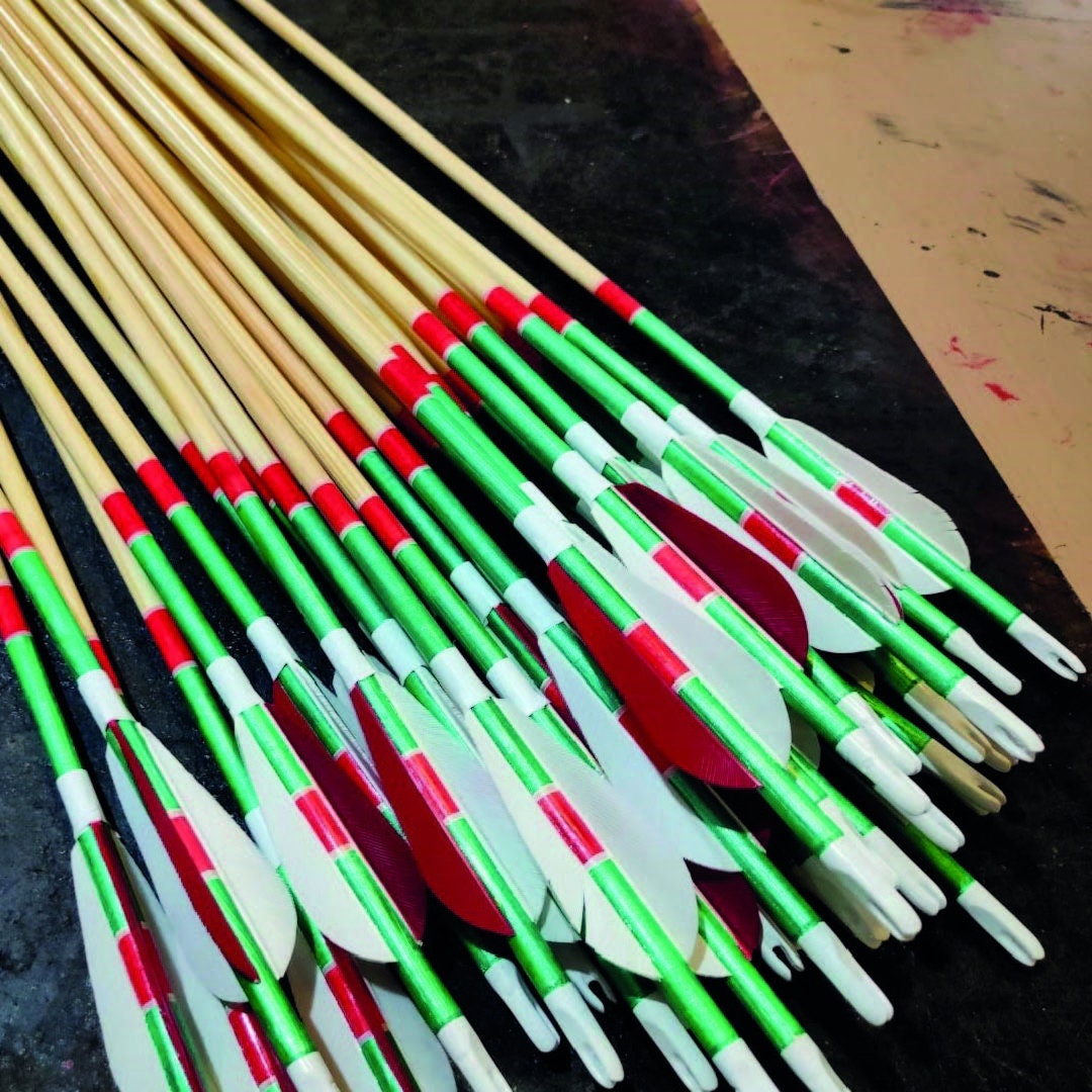 Order Green wooden arrows for traditional and medieval archery