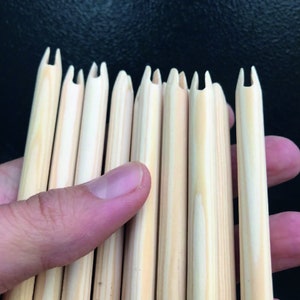 Wooden Arrow Shaft Self-Nock / 12pcs