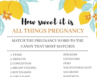 Printable baby shower games 2022,  best baby shower game. lemon theme baby shower Gender neutral baby shower game download.