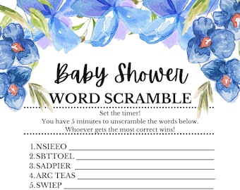 Printable baby shower game, gender neutral party theme, gender neutral baby shower, boy baby shower, baby shower decor, printable games