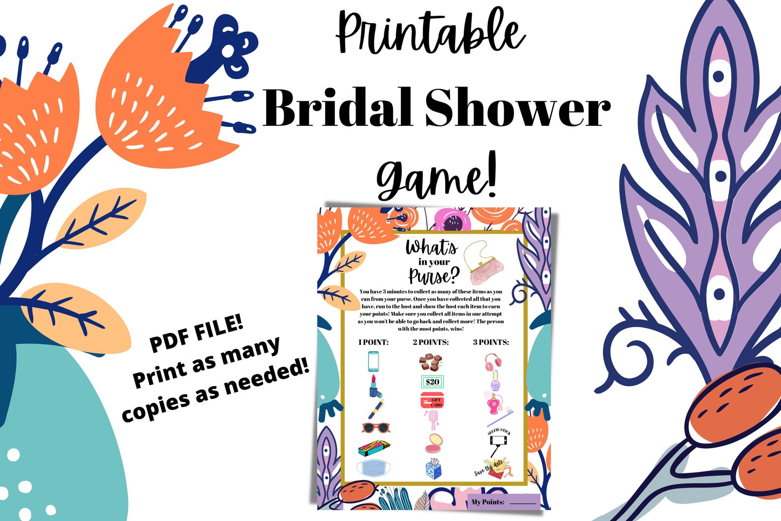 Bridal Shower Game Printables, Bachelorette Party Game, Bridal Shower ...