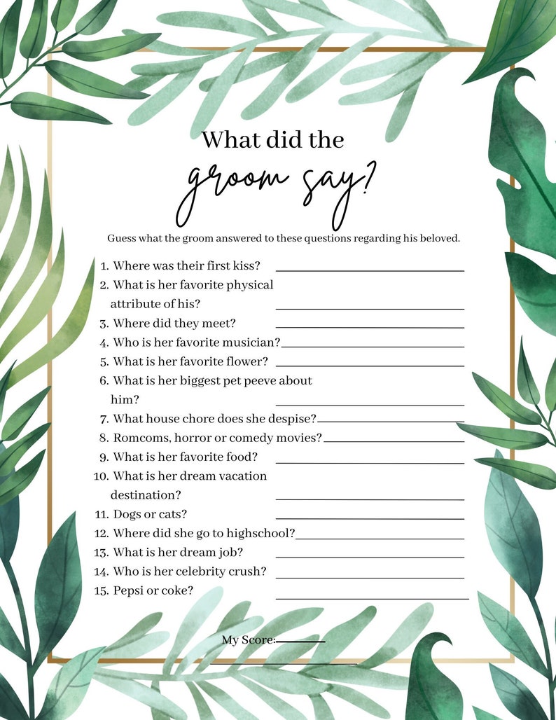 Bridal Shower Games Printables 2023, Best Wedding Game, Popular Bridal