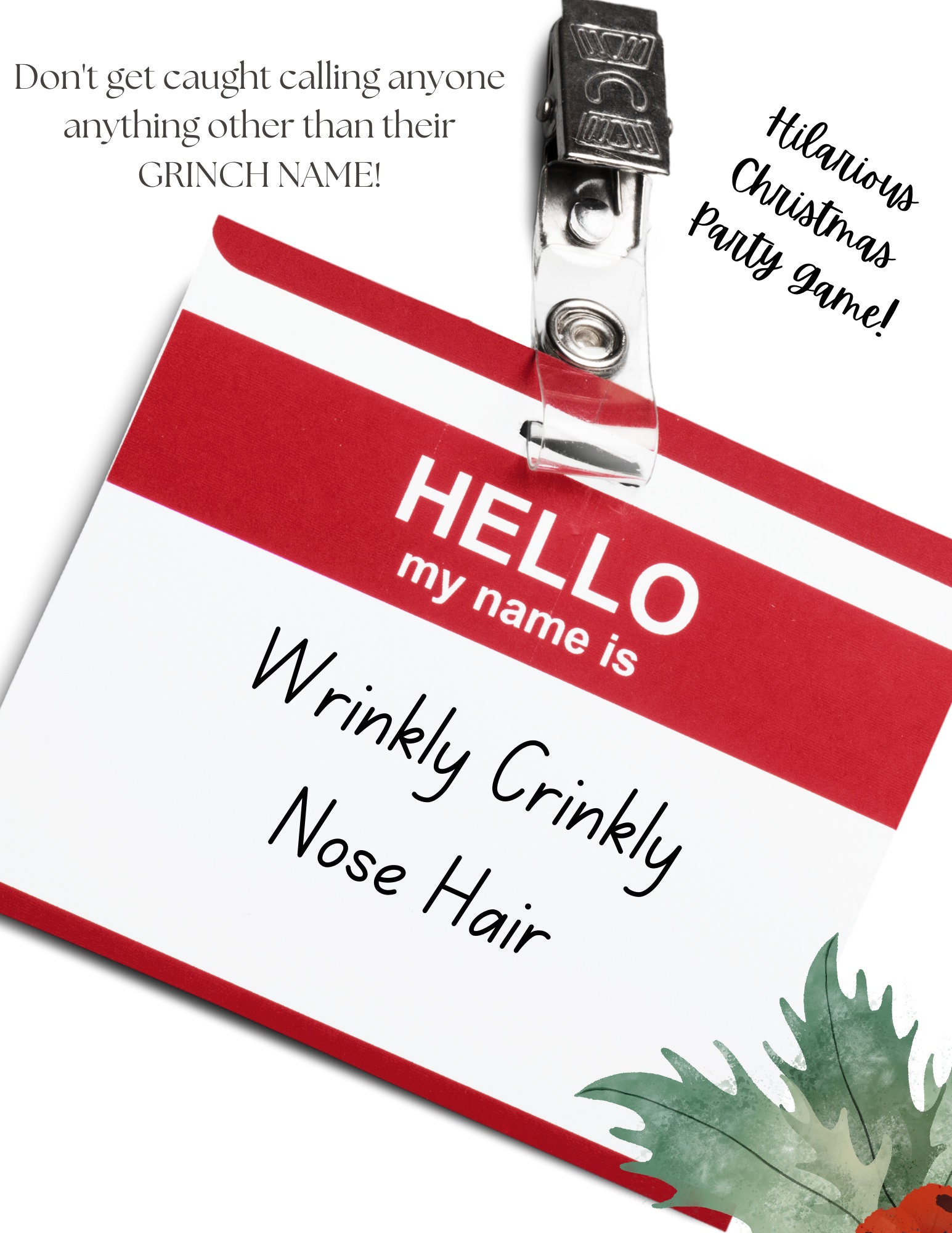 Printable Christmas Game, Funny Holiday Party Game, Company Christmas