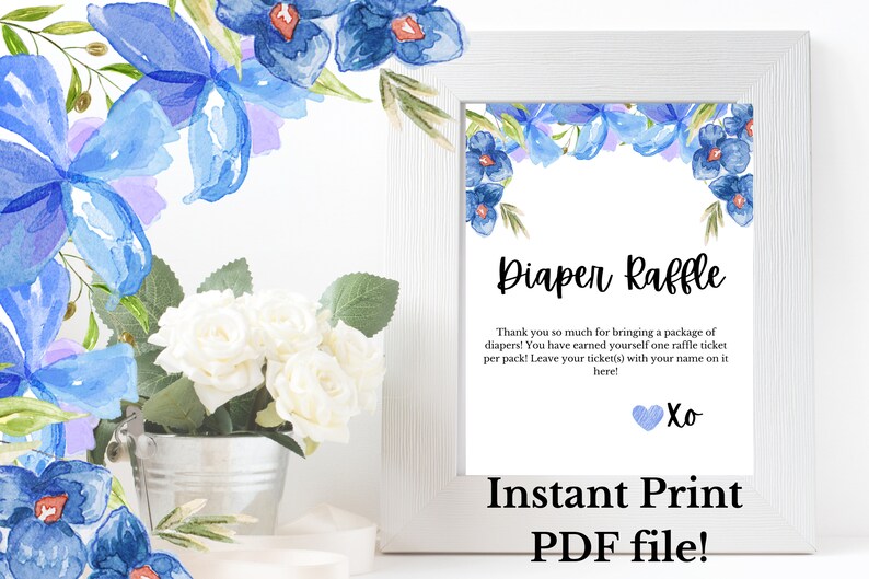 Baby Shower Game Printable Diaper Raffle Printable Baby - Etsy