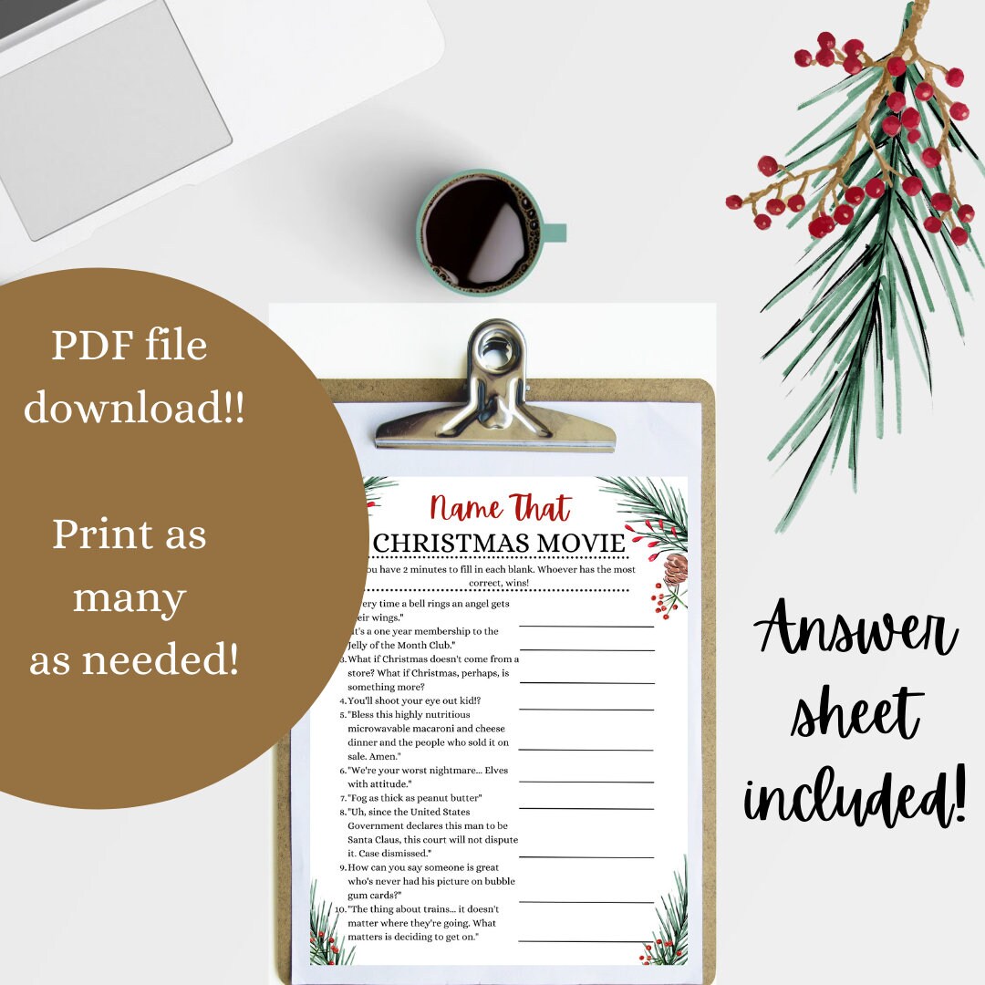 2022 Christmas Printable Trivia Group Games Kids Christmas - Etsy