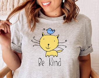 Be kind cat shirt, cat lover shirt, cat lovers tee, funny cat shirt, unisex shirt, ladies tee, T shirts