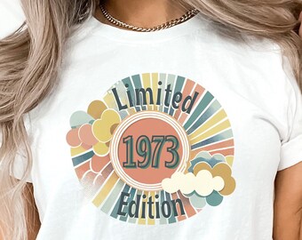Woman Birthday Shirt,50th Birthday Shirt,Vintage Birthday Tee,Retro Shirt,50th Retro Shirt,50th Birthday Gift Men,1973 T-Shirt