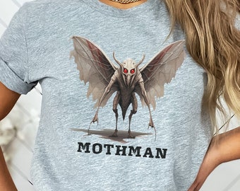 Mothman T-Shirt, Folklore Shirt, Mothman Gift, Cryptozoology Shirt, Mothman, Moth Man, Mothman T-shirt, Point Pleasant, West Virginia, Tee