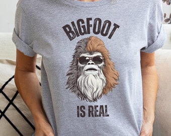 Bigfoot Is Real Shirt, Sasquatch Shirt, Camping T-Shirt, Hiking Shirt, Bigfoot, Bigfoot Gift, Nature Tee, Cryptid Shirt, Hippie Bigfoot