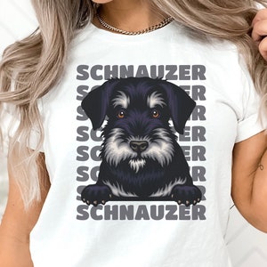 Camiseta de amante de Schnauzer Camiseta de mamá de perro Camiseta de perrito lindo Regalo de mamá de Schnauzer Regalo para su regalo de Navidad Camiseta de amante canino