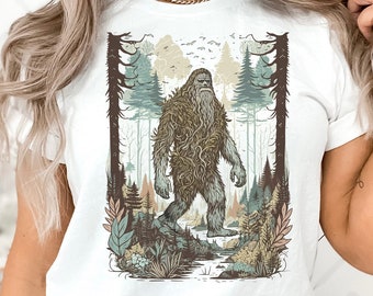 Bigfoot Shirt, Sasquatch Tee, Camping T-Shirt, Hiking Shirt, Bigfoot, Bigfoot Is Real, Bigfoot Gift, Nature Tee, Cryptid, Bigfoot Monster