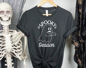 Spooky Season Ghost Shirt Halloween Gift, Spooky Season Tshirt, Ghost Shirt, Retro Halloween Shirt, Boho Halloween, Womens Halloween Shirt
