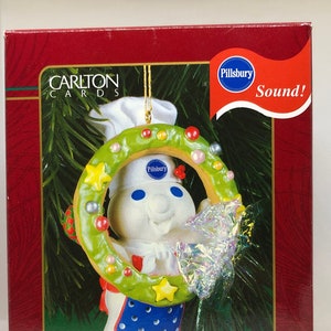 Carlton Cards Heirloom Pillsbury Christmas Ornament con suono Doughboy's Cookie Christmas