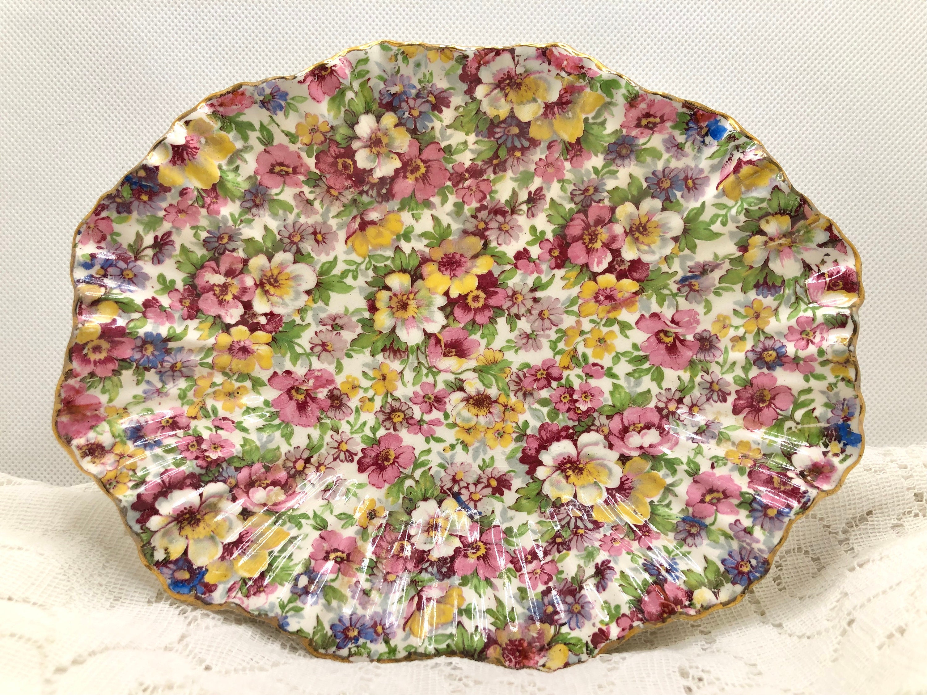 Chintz Cake Plate (TRE)130 Chintz Cake Plate (TRE)130