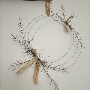 Handmade Wire Hanging Floral Delicate Wreath - Etsy UK
