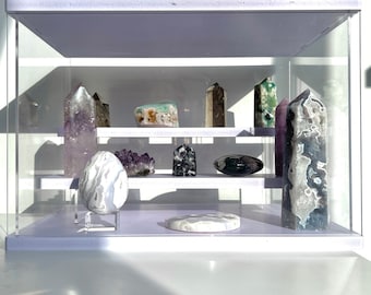 アクリルクリスタルディスプレイケース：鉱物の保管と整理 - Etsy 日本