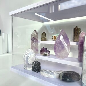 CONGARTENO Square Box For Mineral Stones Display Case Break