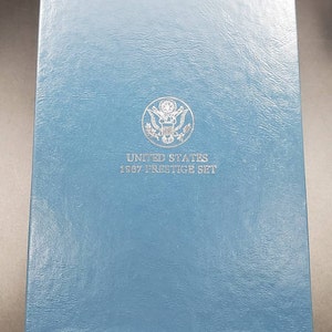 1987 S US Mint Prestige Proof Set OGP Box COA Silver Dollar