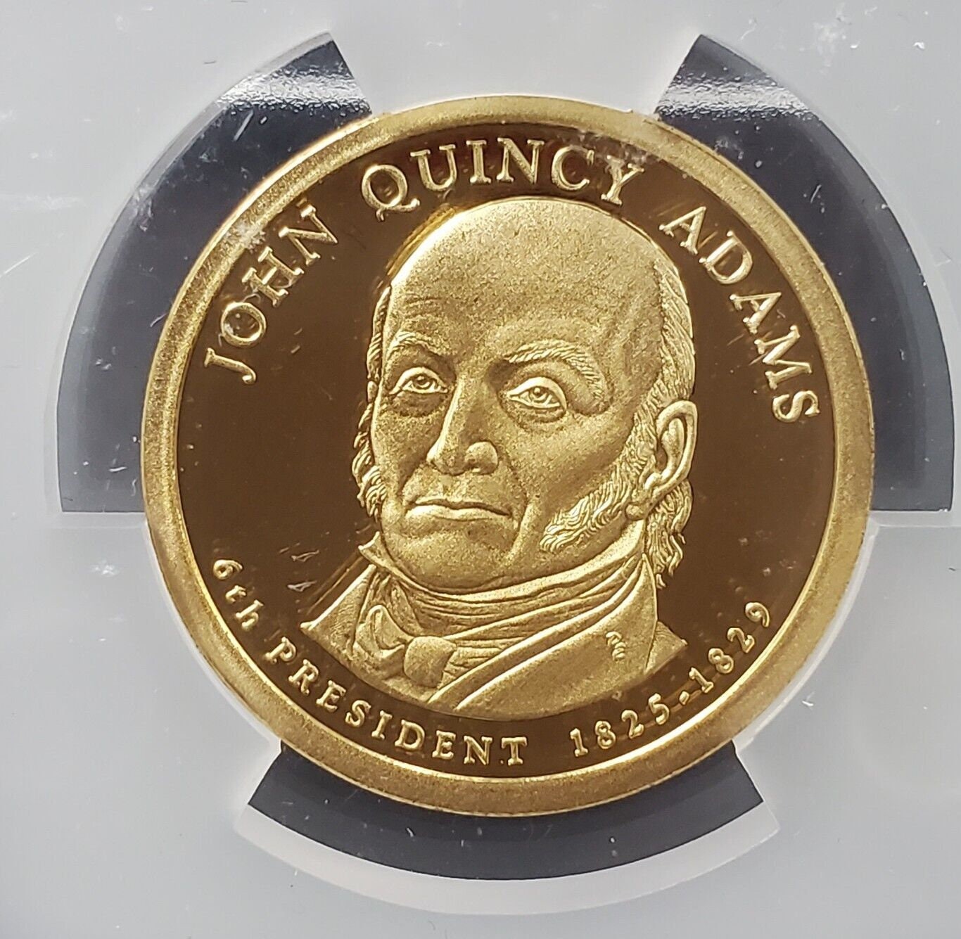 2008 S John Quincy Adams Presidential Dollar Coin ICG PF70