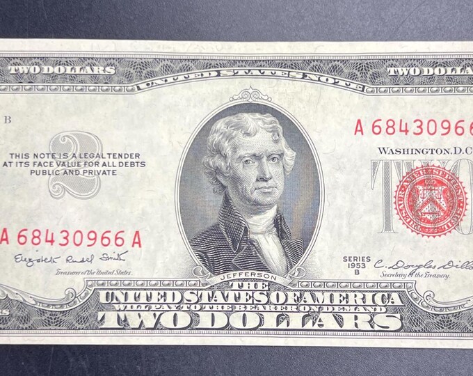 1953 B 2 Two Dollar USN United States Note Choice UNC Uncirculated #966 ...