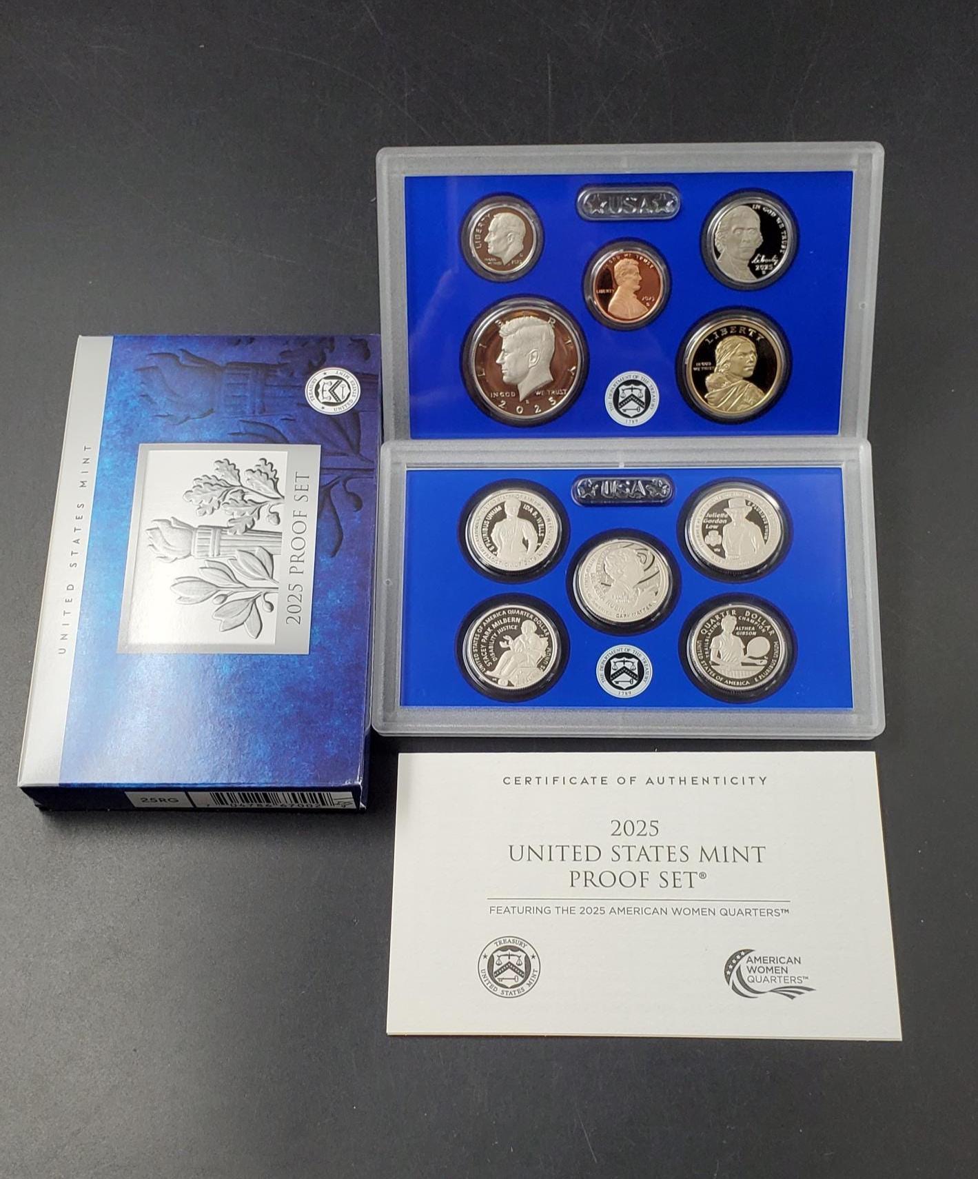 2025 S US Mint Proof Set 10-coin Includes 5 American Woman
