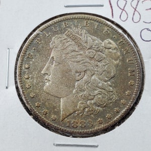 1883 O 1 Morgan Eagle Silver Dollar Coin XF EF Extra Fine Neat Toning Toner