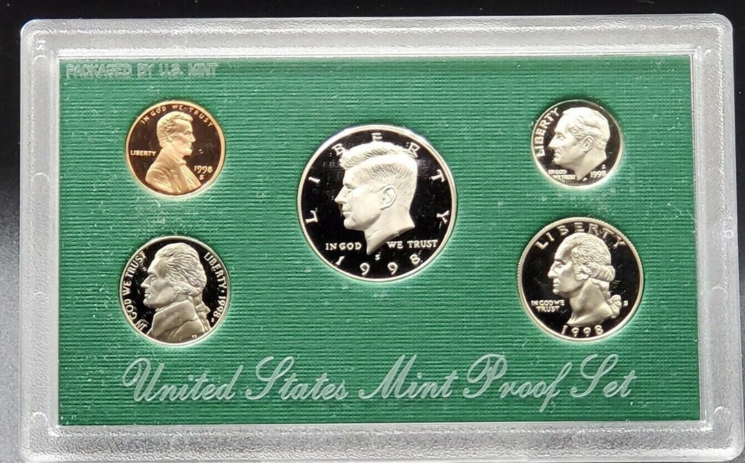 1998 S US Proof Clad Coin Set OGP @robinsonscointown - Etsy