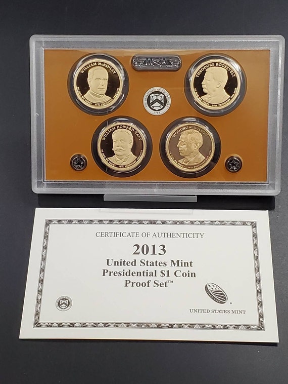 2013 US Mint Presidential 1 Dollar Coin Proof Set Complete With