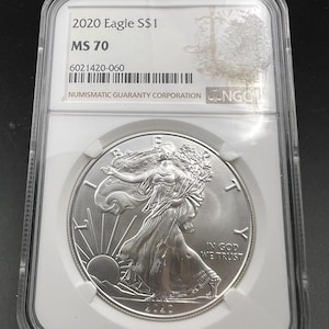 2020 P 1 oz ASE American Silver Eagle NGC MS70 #060