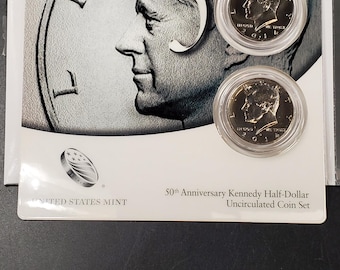 US 2014 50th Anniversary Kennedy Half-Dollar Set P D Coins