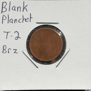 Type 2 Blank Lincoln Cent Penny 1947-1962 Error Variety Coin 2nd Bronze Alloy