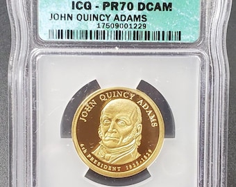 PCGS PR69DCAM ジョン・クィンシー・アダムズ大統領 ☆安心の定価販売☆】 PCGS PR69DCAM ジョン・クィンシー