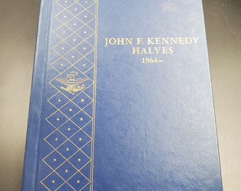 Whitman Album #9422 John F. Kennedy Halves 1964- Vintage EMPTY-USED