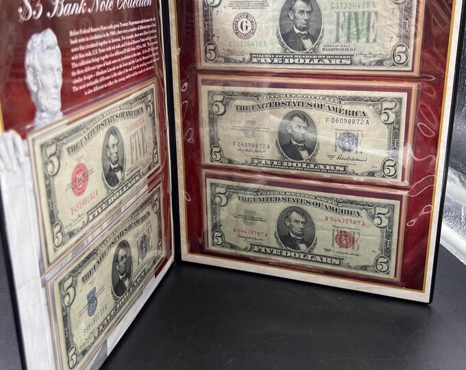 5 Dollar Bill Collectors Set 5 Notes 1928 USN United States Note, 1928 ...