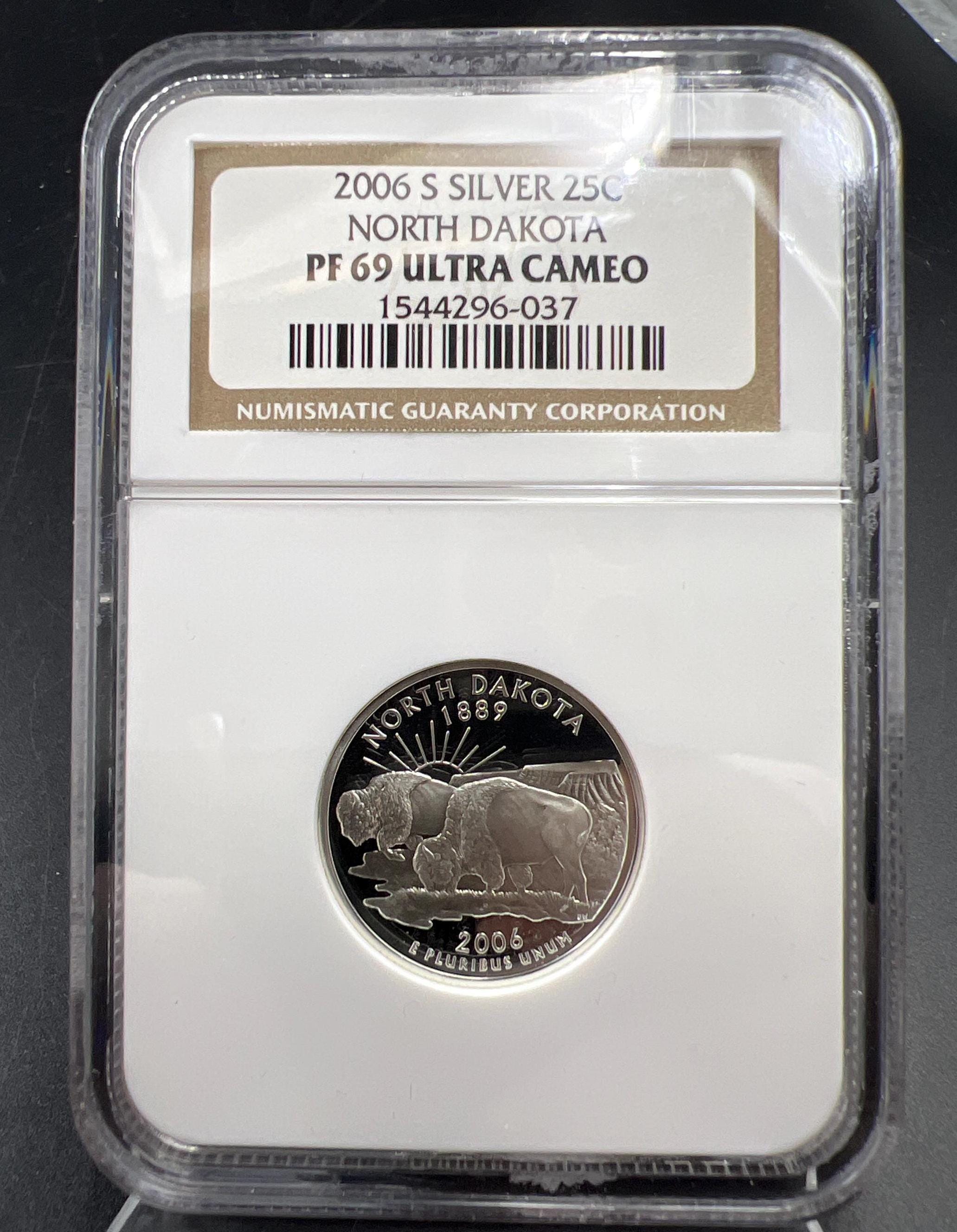 2006 S Silver 25c North Dakota State Statehood Quarter Coin NGC PF69 UCAM -  Etsy