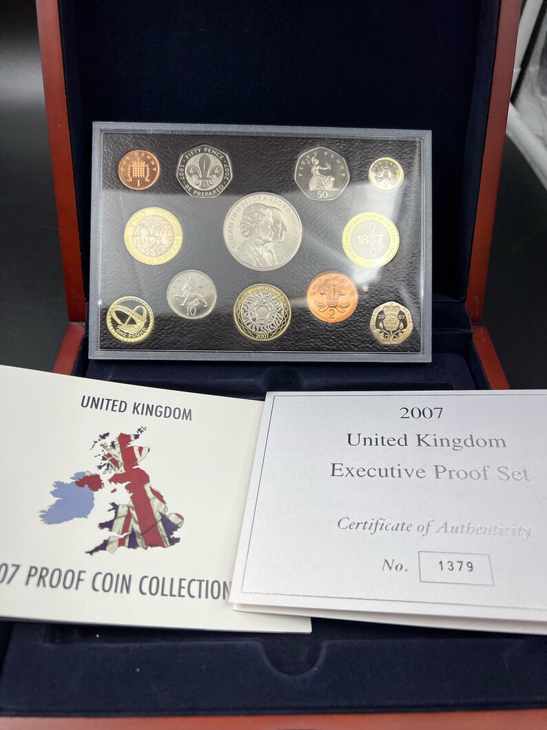 2007 United Kingdom Executive Proof Coin Collection - Royal Mint OGP ...