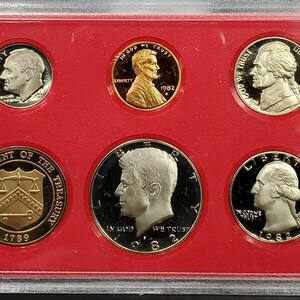 1982 S US Proof Clad Coin Set OGP Robinsonscointown - Etsy